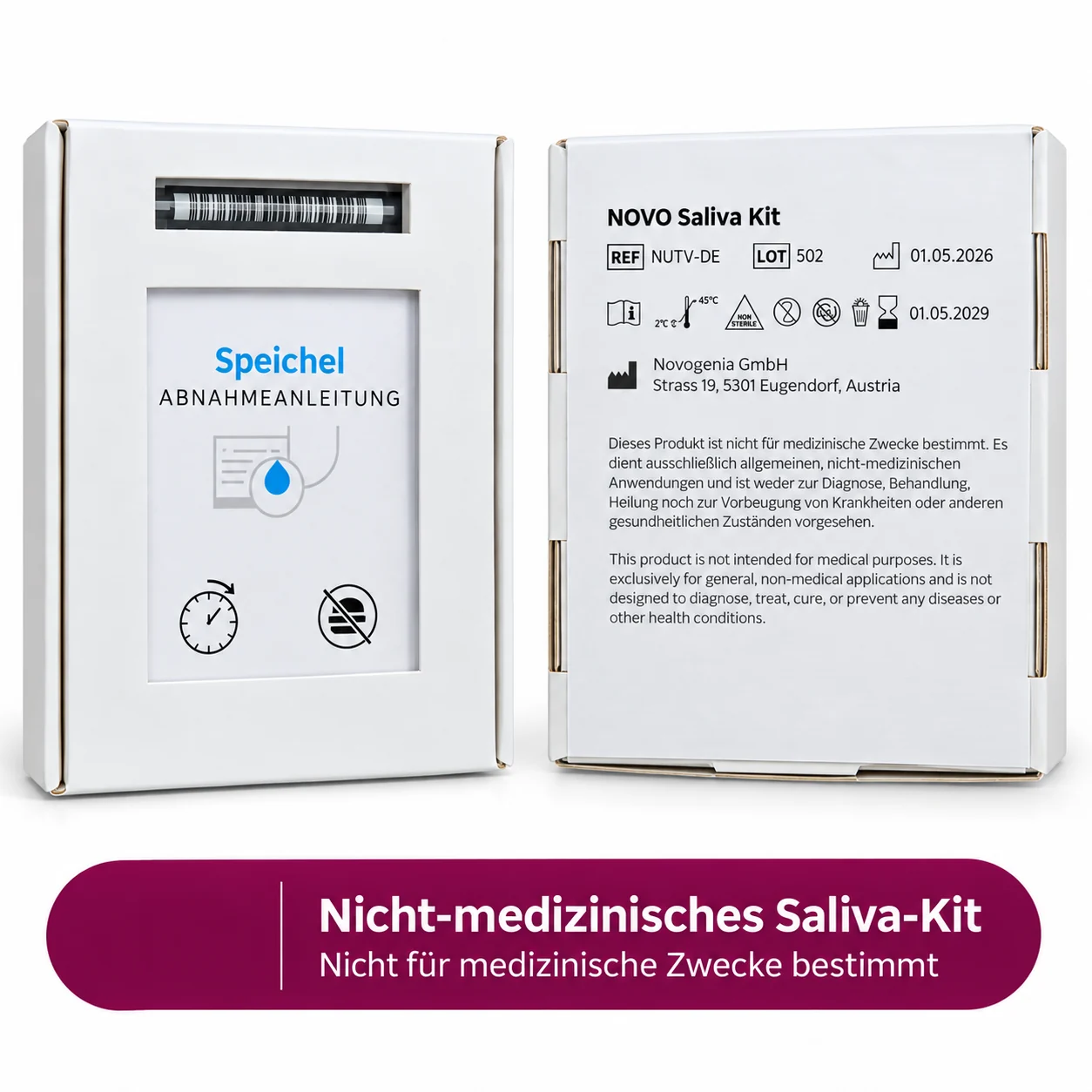 Lifestyle-Saliva-Kit (nicht medizinisch), deutsche Anleitung